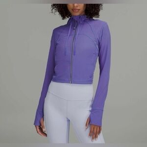 NEW!! Lululemon Nulu Mesh Cropped Define Jacket Coat Charged Indigo NWOT Size 4